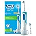Oral-B Vitality CrossAction - Cepillo de dientes eléctrico recargable y 2 recambios, batería, temporizador, color blanco y azul